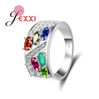 brand new design fashion 925 sterling silver rings for women wedding engagement jewelry accessory cubic zircon rings