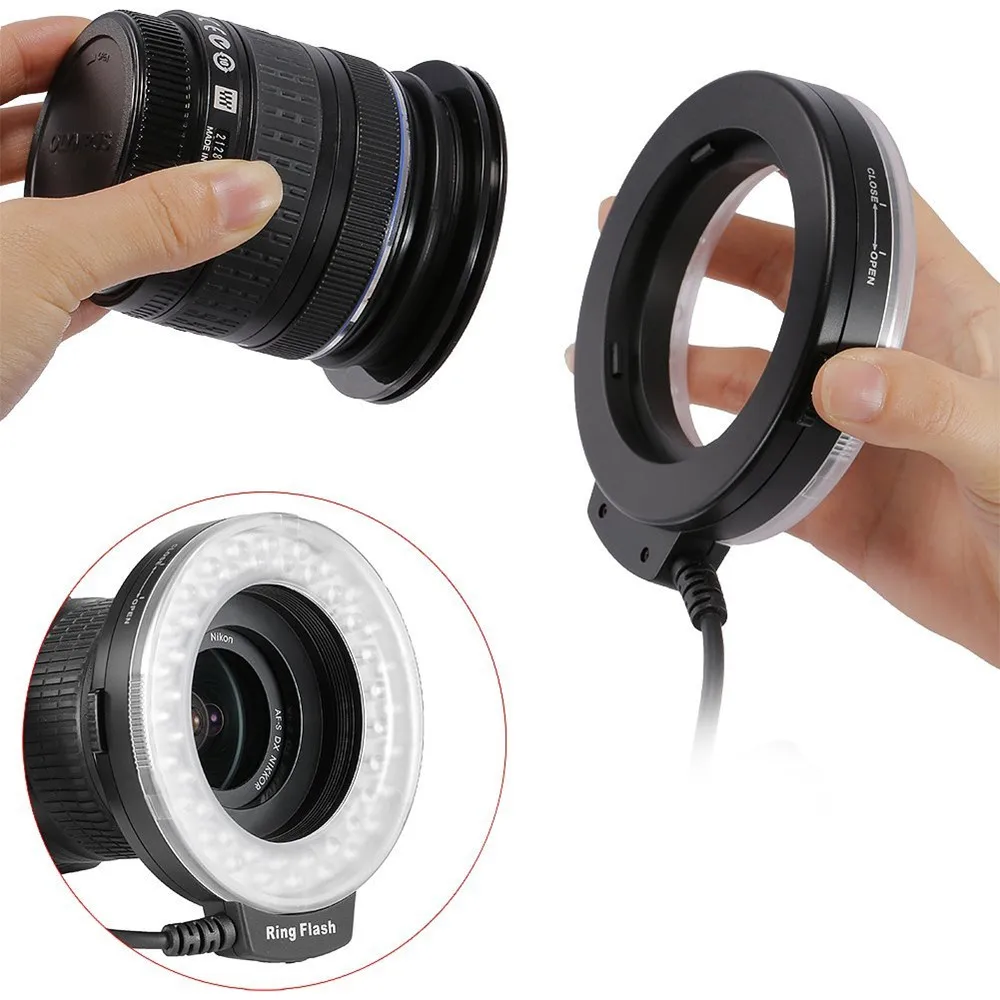 Pixel RF 550 RF550 48 шт. светодиодная макро Кольцевая вспышка для Canon Nikon Panasonic Olympus DSLR