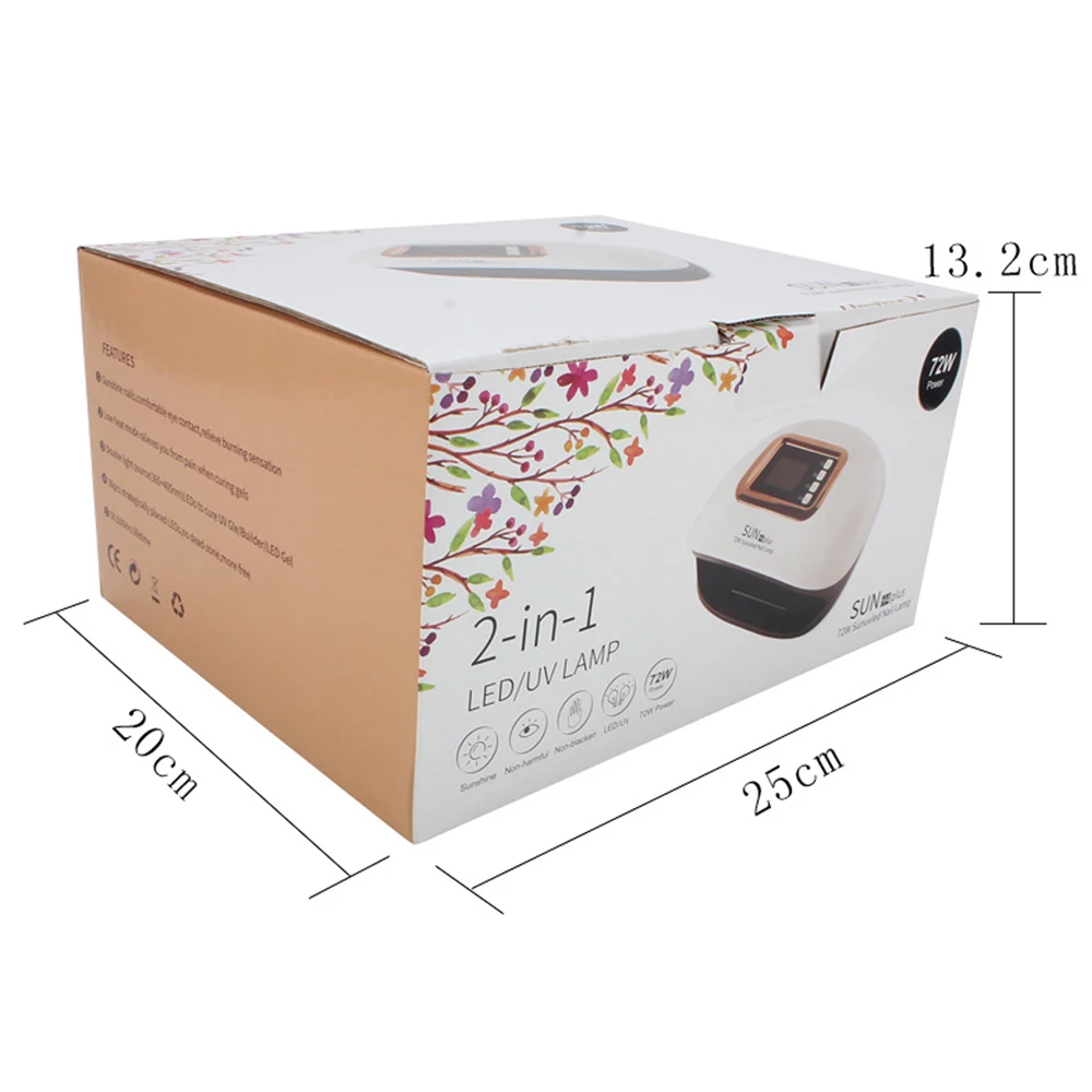 

Sun H4 Plus 72W UV Lamp LED Nail Lamp Two Hand Professional High Power Nail Dyer Manicure Curing Lamp For All Gel Polish