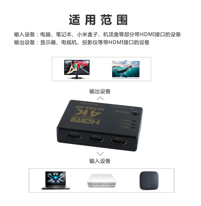 1 шт. 3 порта 4K* 2K 1080P Переключатель HDMI Переключатель Селектор 3x1 сплиттер коробка Ultra HD для HDTV Xbox для PS3 PS4 мультимедиа горячая распродажа