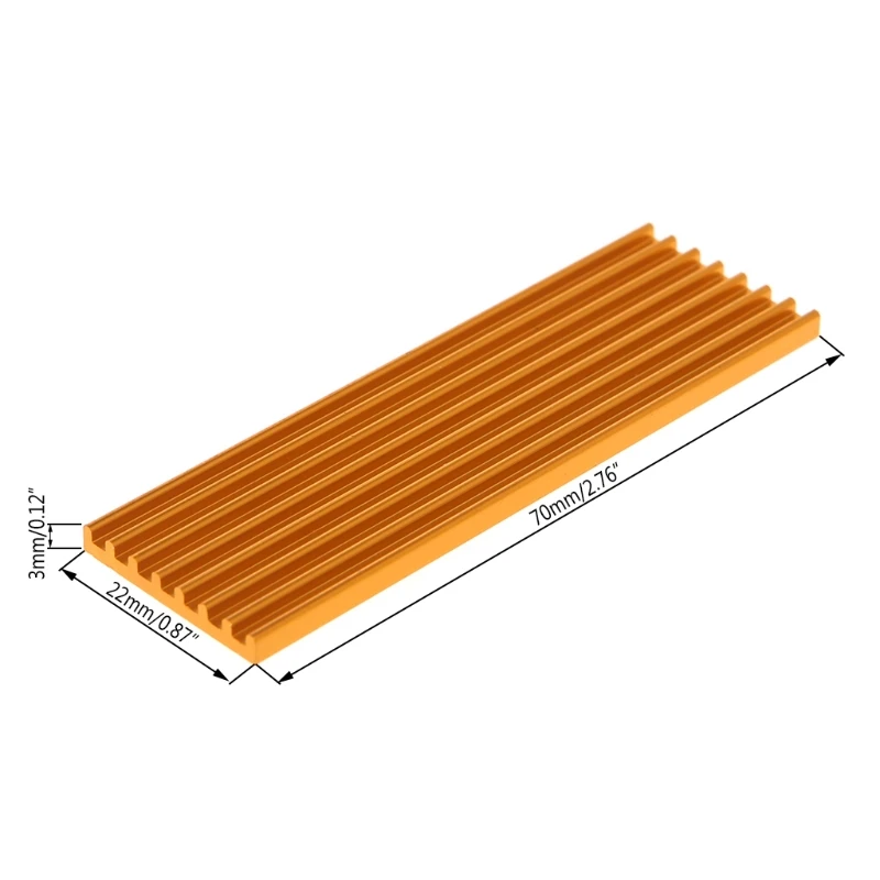 Алюминиевый радиатор для M.2 PCIE твердотельный диск SSD 2280 70x22x3 мм | Компьютеры и офис