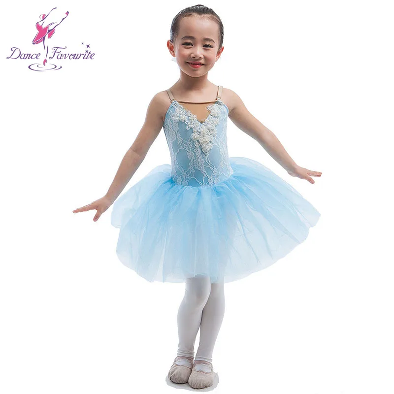 New Pale blue Spandex Bodice Ballet Tutu Women/Child Stage Performance/Competition Costume Ballerina Professional Dance Dress |