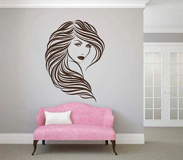 Наклейка на стену для салона красоты Виниловая наклейка с изображением