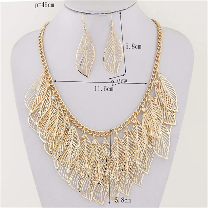 Женский комплект ювелирных изделий богемное ожерелье сережки и с длинными