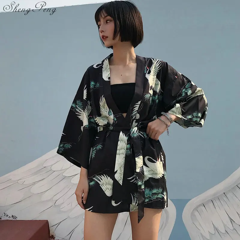Традиционное японское кимоно кардиган obi yukata женский традиционный японский кимоно японская одежда женское кимоно кардиган V1403