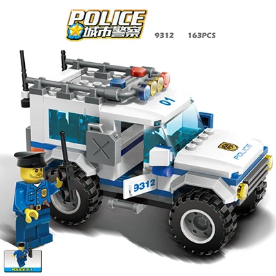 8 стилей, модель полицейского отделения, строительные блоки, Playmobil блоки, DIY Кирпичи, развивающие игрушки, совместимые с полицейскими