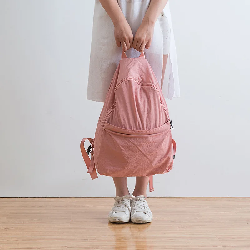 Girl Large Volume Travel Backpacks Outdoor Bag Fordable Skin Bags mkd3 Student Memory Cloth Macaroon Color Shopping |