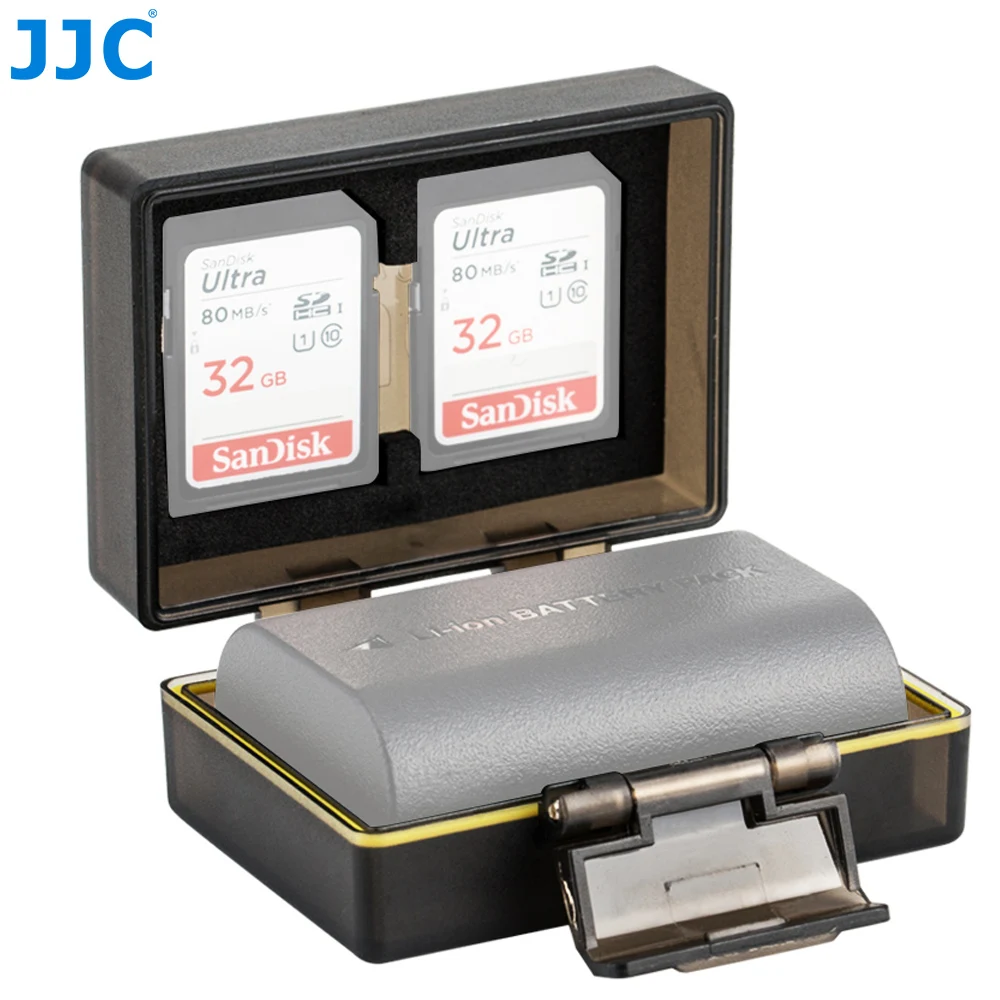 

JJC Camera Battery Holder Case Bag for Canon LP-E6 LP-E6N LP-E17 Sony NP-FW50 Fujifilm NP-W126 Case SD MSD TF Card Storage Box