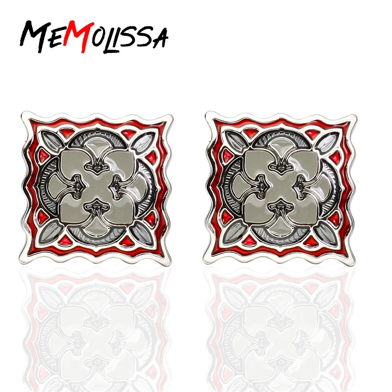 MeMolissa Display Box Retro Pattern Cufflink for Mens Wedding Cufflinks High Quality Men Jewelry Gemelos Free Tag &amp Wipe Cloth |