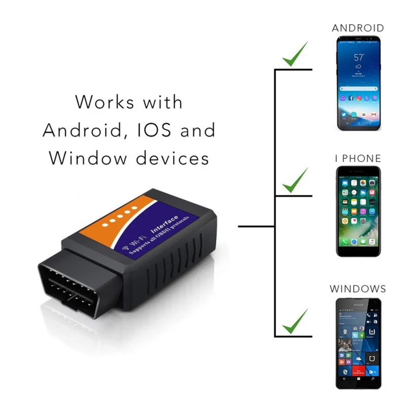 ELM327 OBD2 V1.5 Diagnostic Car Auto Scanner ST Chip Elm 327 Wifi OBD Suitable For IOS Android/iPhone Windows | Автомобили и