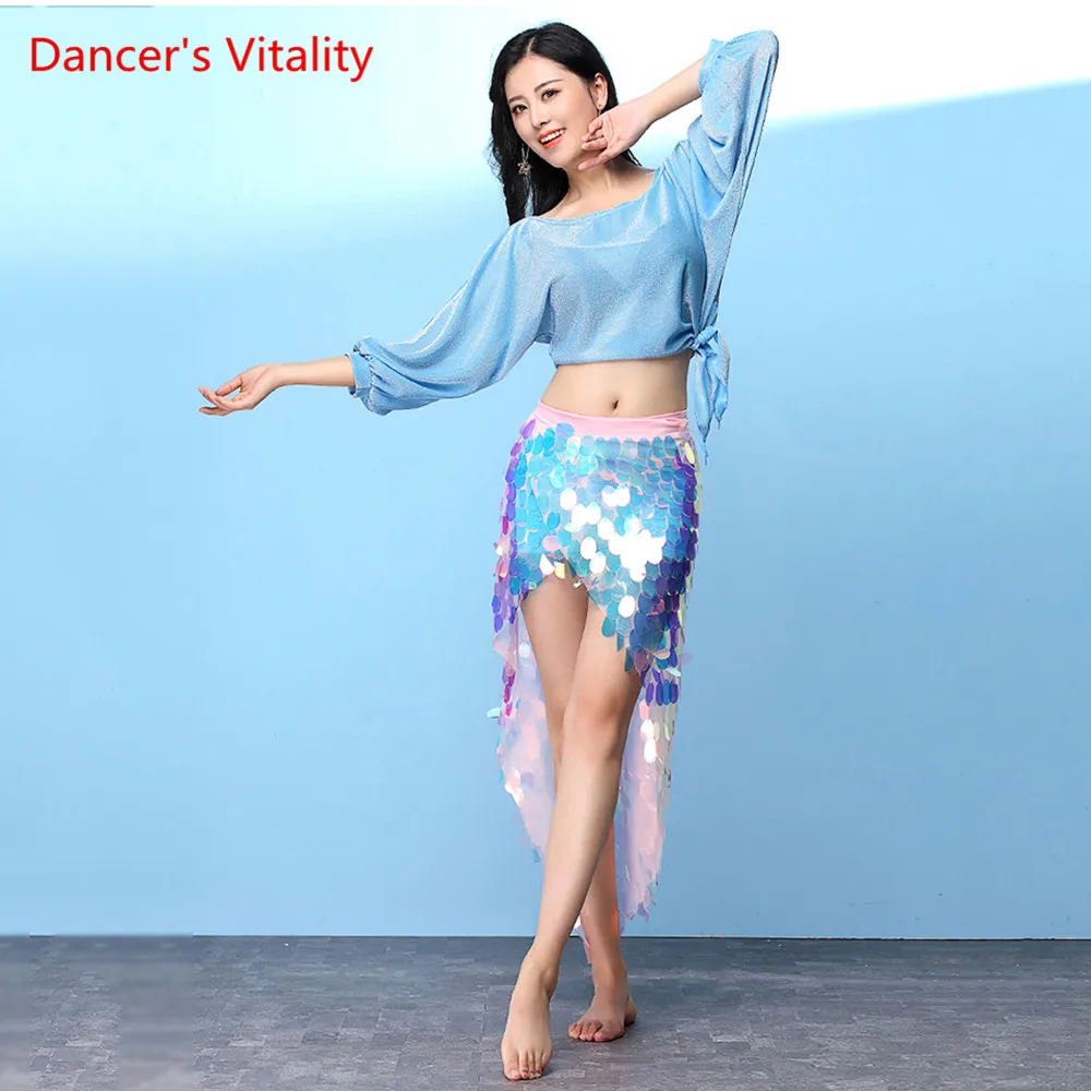 Женский костюм Bellydance комплект для танца живота топ с блестками|Танец живота| |