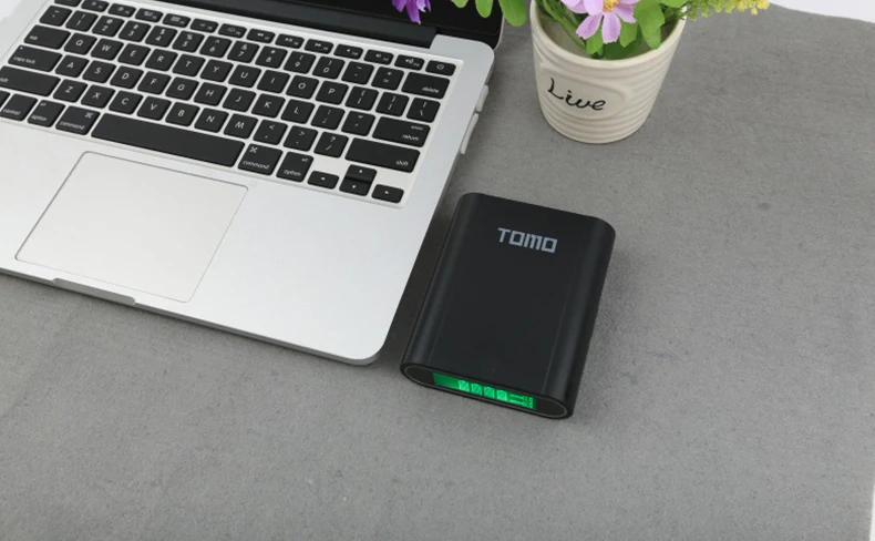 TOMO 18650 зарядное устройство powerbank чехол S4 литиевая батарея для хранения diy коробка ЖК-дисплей Тип C 3 USB входные порты