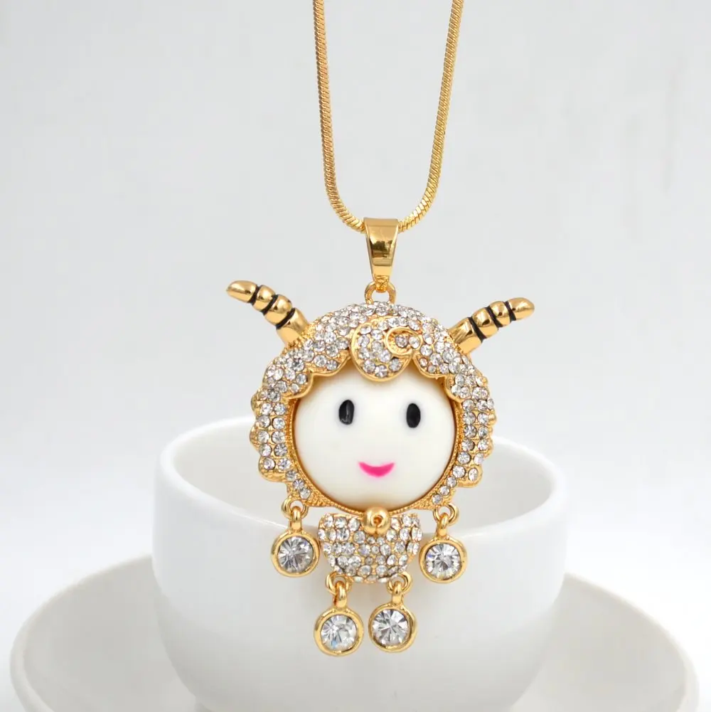 Бесплатная доставка продажа длинное ожерелье овец форма ожерелья подвески звена