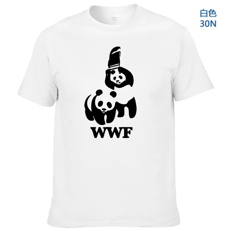 WEWANLD WWF борьба панда комедия короткий рукав прохладный Camiseta Футболка мужская