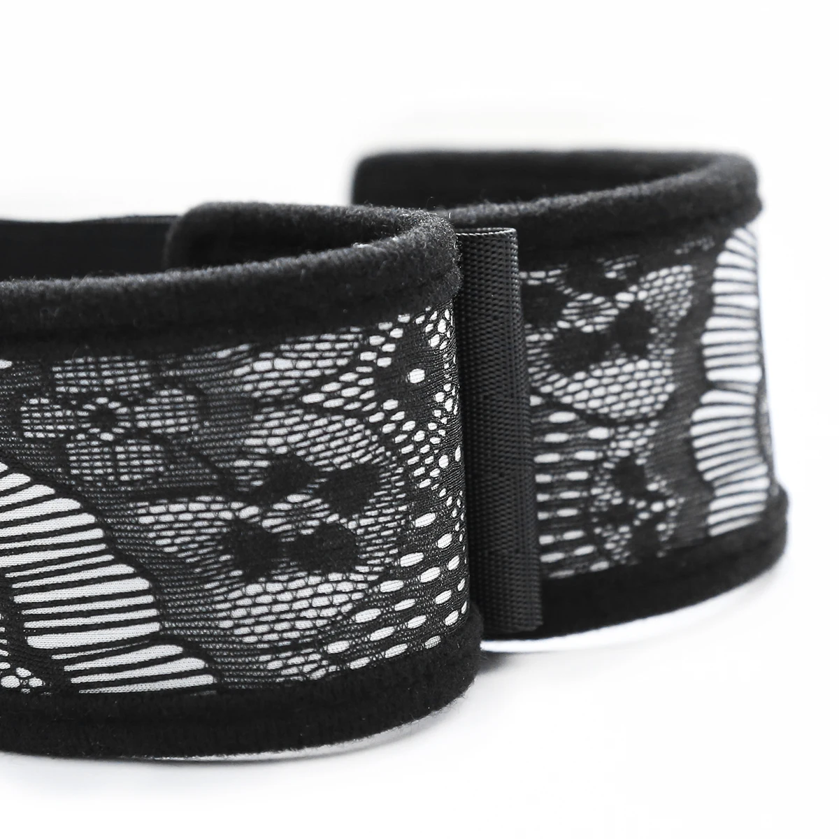 LoveFun мягкая маска для глаз с кружевом и ресницами набор бондажа наручными