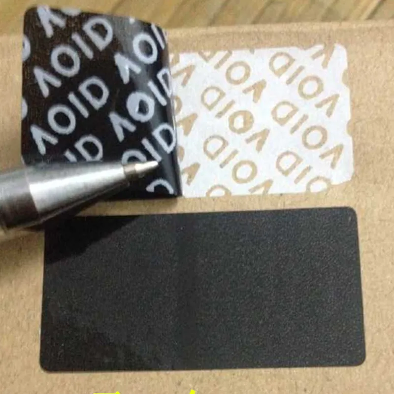 

Wholesale 40 * 20 mm black blank stickers VOID the sealing pasteThe label s fsecurity seal label Anti-counterfeit label 100 PCS