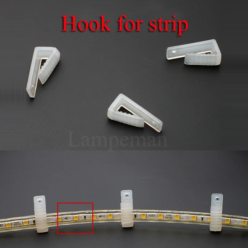 

connector plastic clips for hanging led strip light on the wall led rope accessories