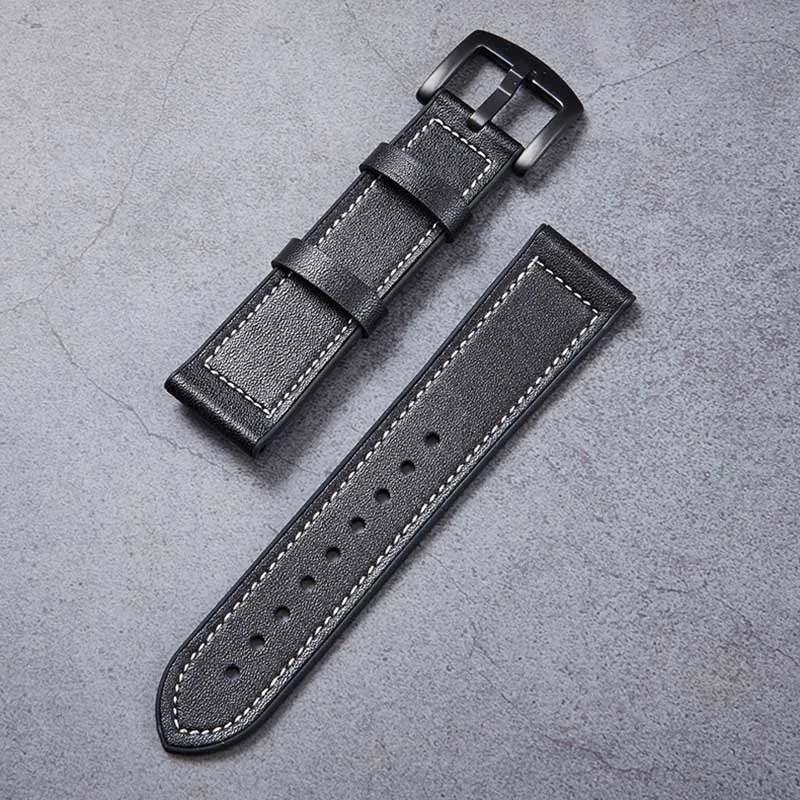 Creative Leather Silicone Watch Band 22mm Brown Black Belt for Men Watch Apple Samsung Galaxy Watch Luxury Leather Strap Belt