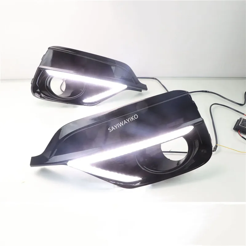 2PCS For Honda Fit Jazz Sport RS 2018 2019 Turn Yellow Signal Relay Waterproof Car DRL 12V LED Daytime Running Light Fog Lamp | Автомобили