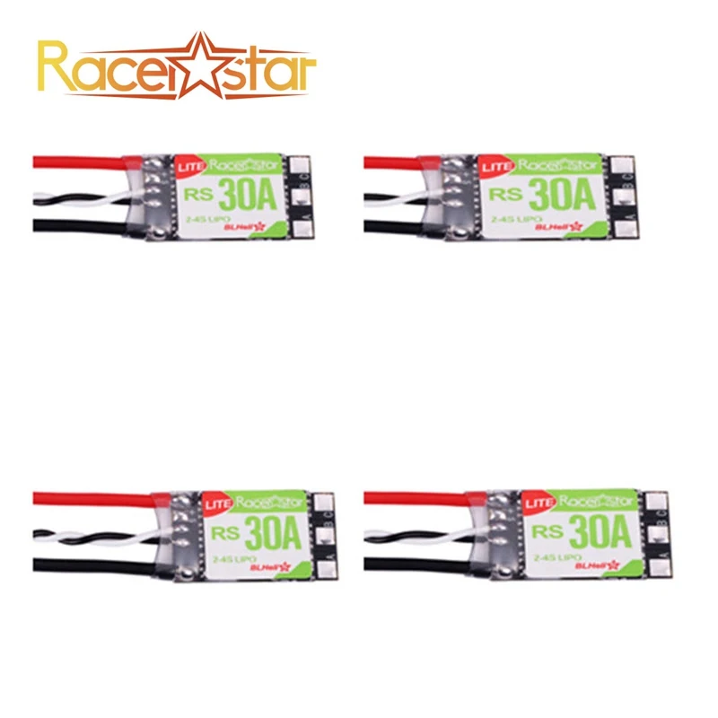 4 шт./лот Racerstar RS30A Lite 30A blheli _ S BB1 2 4S бесщеточный ESC для FPV Racer RC гоночный Дрон