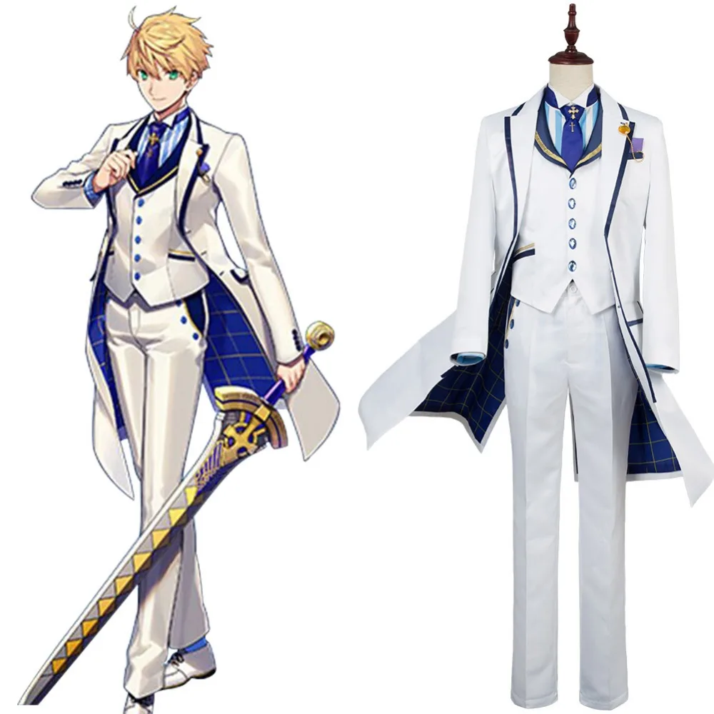 FGO Fate Grand заказ косплей саблей король Артур костюм для взрослых мужчин женщин
