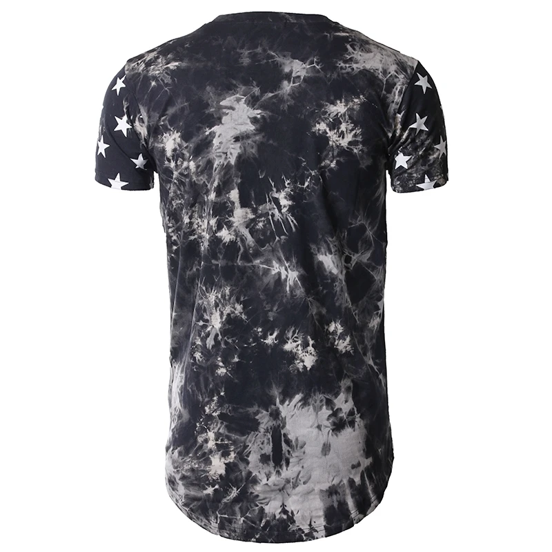 Новый Для Мужчин's битник хип-хоп короткий рукав с круглым вырезом Brooklyn Print Longline