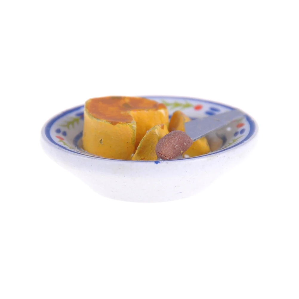 Детская фарфоровая тарелка с изображением сыра и торта 3 см|pretend play kitchen|pretend playplay