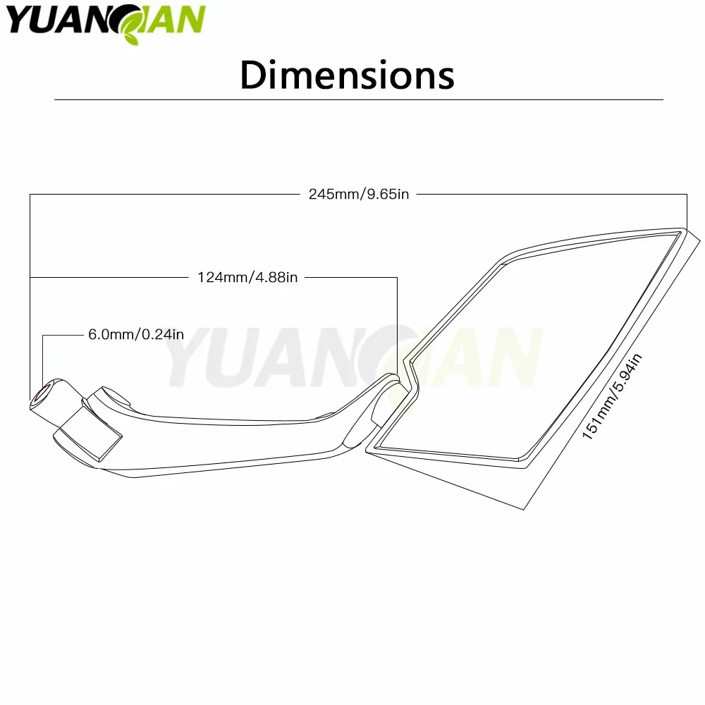 Мотоциклетное зеркало заднего вида с ЧПУ для SX EXC 250 125 690 390 YAMAHA R1 R6 TMAX 530|rearview side