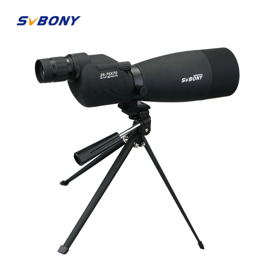 SVBONY SV17 Зрительная труба 25 75x70mm зум Водонепроницаемый прямые 180 De для наблюдения за
