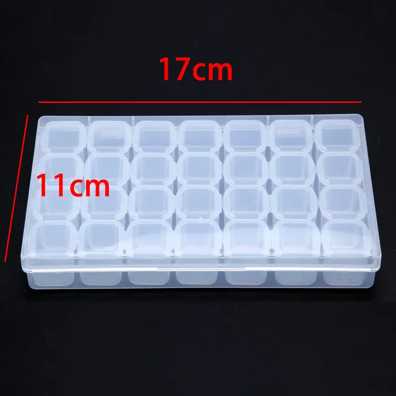 Пластик 28 слотов Регулируемая ювелирные изделия ящик для хранения Чехол Ремесло