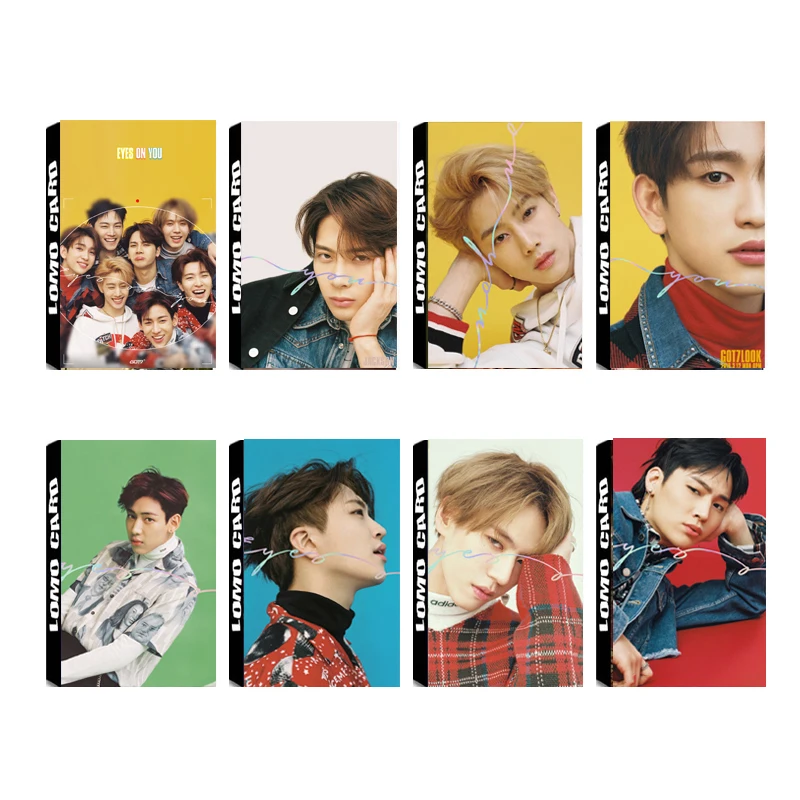KPOP GOT7 EYES ON YOU альбом LOMO карты Новая мода само сделанная бумага фото карта HD