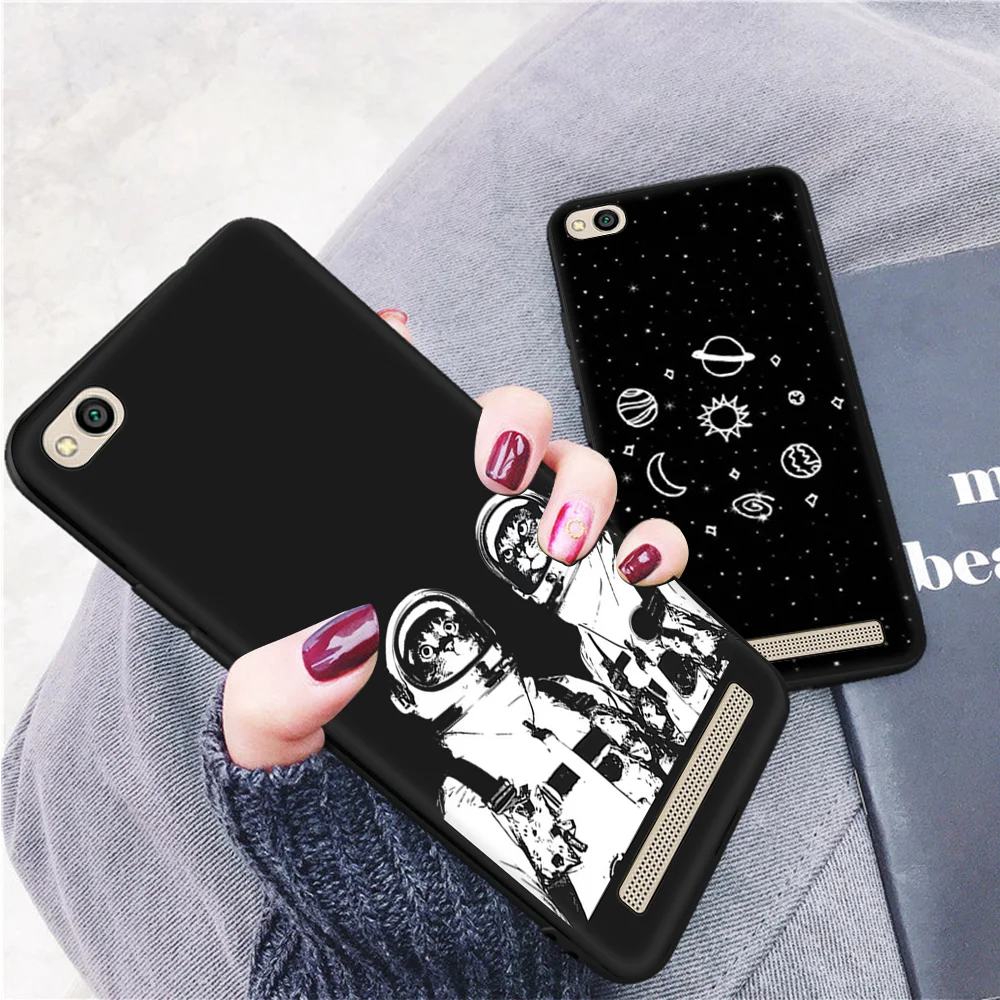Rose Printing Heart Patterned Case For Xiaomi Redmi 6A 4A 6 4X 5 5A Plus 6Pro Lovely Cat Fish Space Pattern Back Cover TPU Cases |