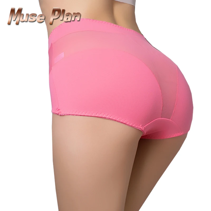 Сексуальные прозрачные кружевные женские трусики из хлопка с высокой талией