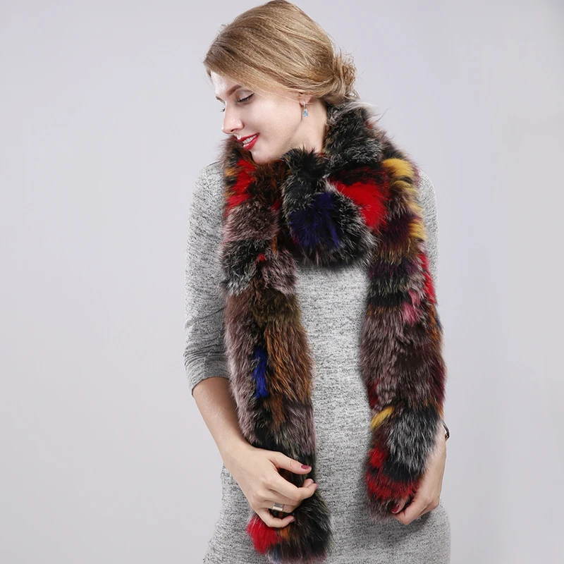 Шарф из натурального меха лисы 200 см/100 см|genuine fur scarf|fur scarfscarf women |