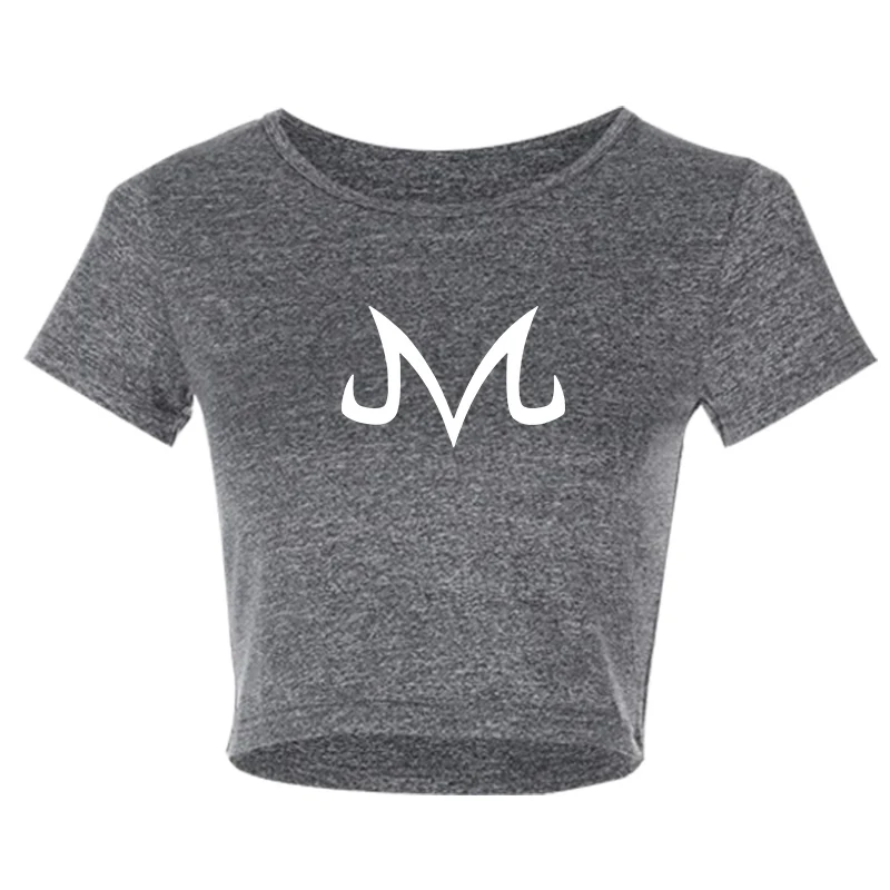 

Majin Buu Logo Print T-shirt Short Sleeve Slim Short Type Sport Fitness T shirt