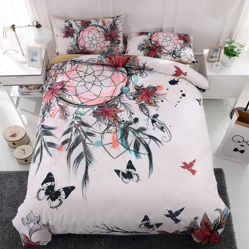 

Yi chu xin butterfly Dreamcatcher bedding sets queen size Bohemia duvet cover set with pillowcase bedline Home textile