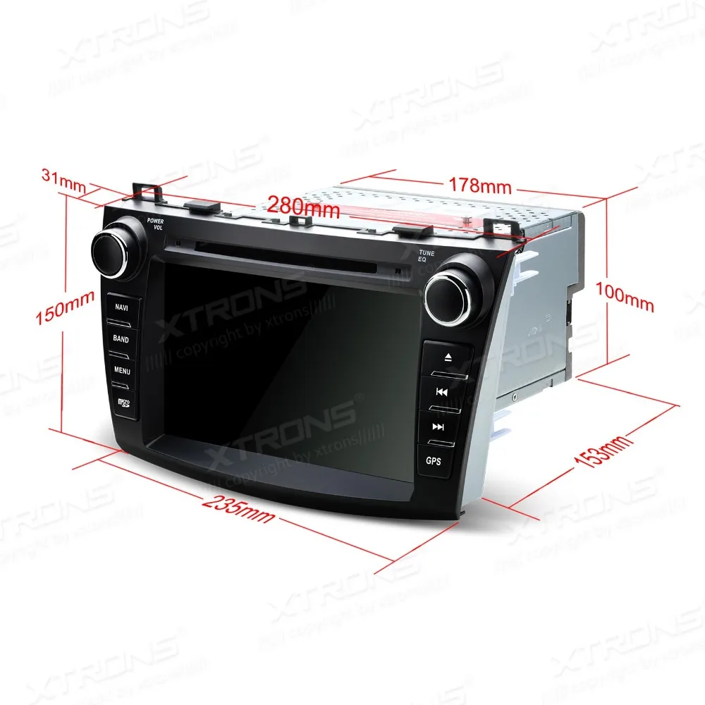XTRONS 8 дюймов сенсорный экран 2 din автомобильный DVD плеер GPS навигации стерео MP4