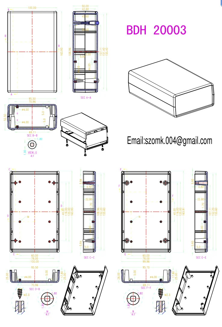 1 шт. бесплатная доставка электронная коробка корпус abs электрическая