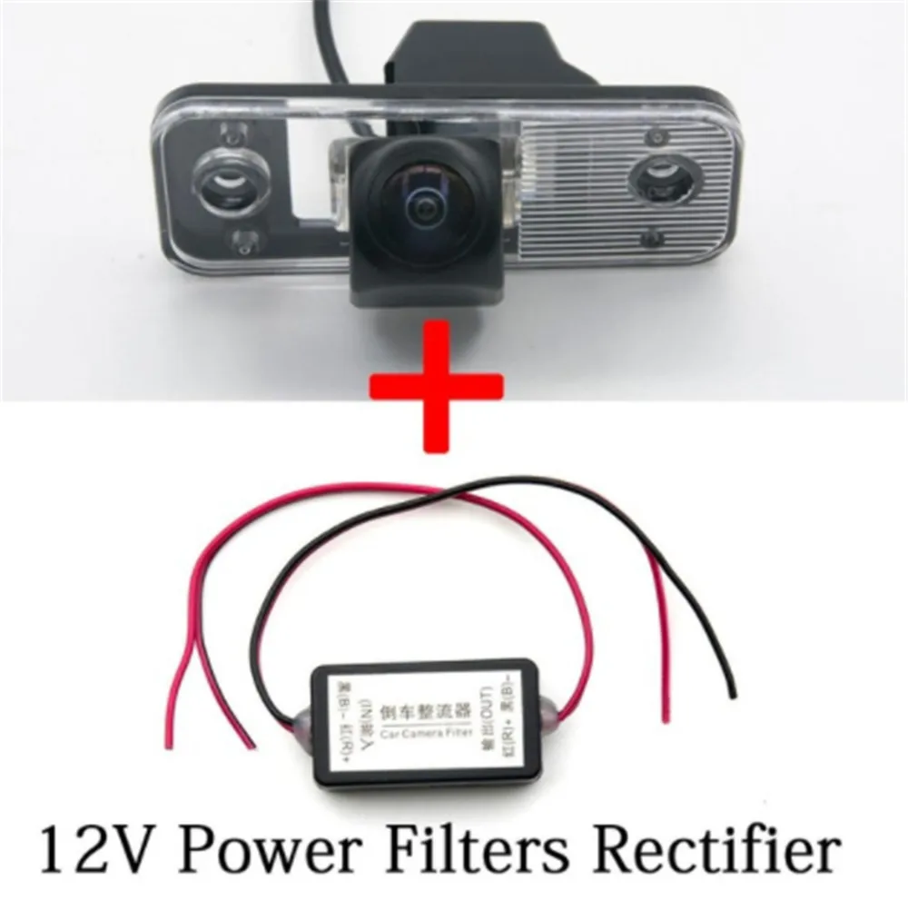 Camera with filter 175 градусов 1080P рыбий глаз камера заднего вида Парковка камера заднего вида для объектив ночного видения SantaFe Santa Fe IX45 2009 2010 2011 2012 - Название цвета: Camera with filter