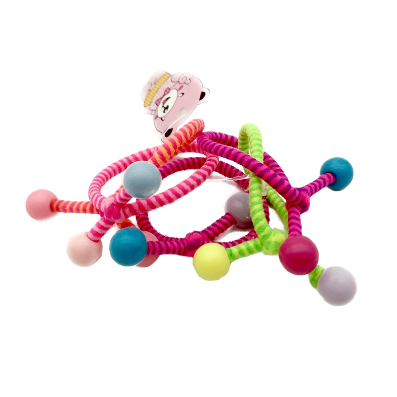 

10Pcs/Lot Rose/Ball Child Girl Hair Band Cute Holders Rubber Elastics Accessories Charms Tie Gum Size 3CM
