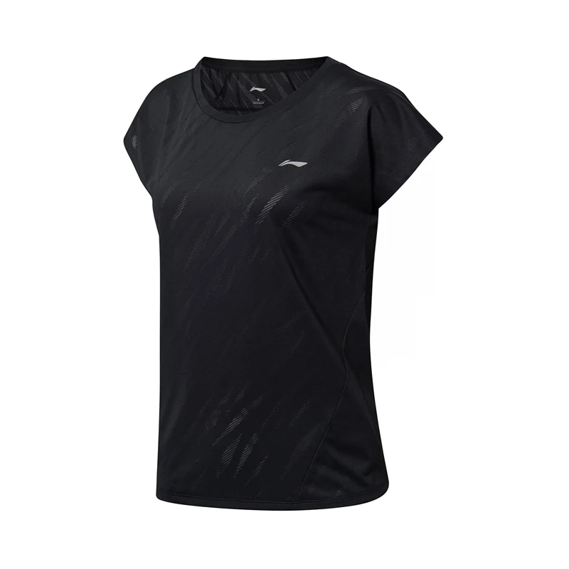 Женская футболка для бега Li Ning Классическая из 91% полиэстера 9% спандекса с
