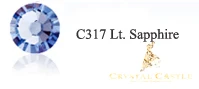 C317 Lt Sapphire Хрустальный замок 4А блестящий цвет 1 Стразы для рукоделия стеклянные хрустальные стразы горячей фиксации дизайн ногтей блестящие стразы горячей фиксации для одежды - Цвет: C317 Lt Sapphire