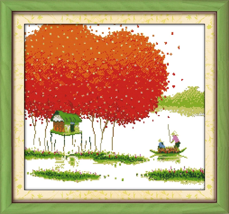 

Happy of good harvest cross stitch kit 18ct 14ct 11ct count printed canvas stitching embroidery DIY handmade needlework