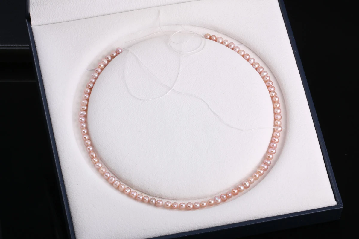 

Natural Freshwater Cultured Pearls Beads Round 100% Natural Pearls for Jewelry Making Necklace Bracelet 13 Inches Size 5-6mm