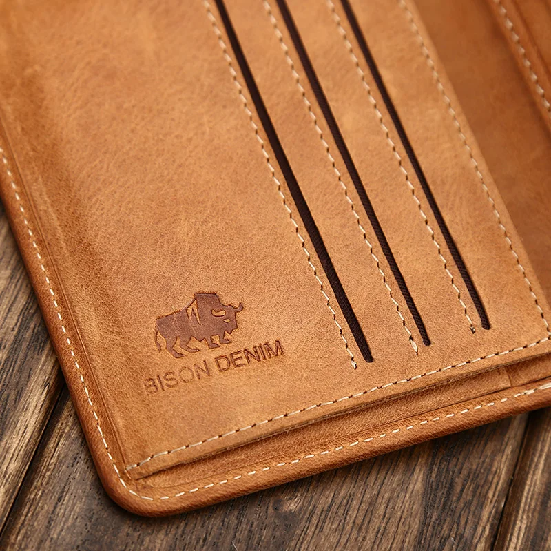 известных брендов BISON DENIM мужской кошелёк бумажник портмоне мужское натуральная