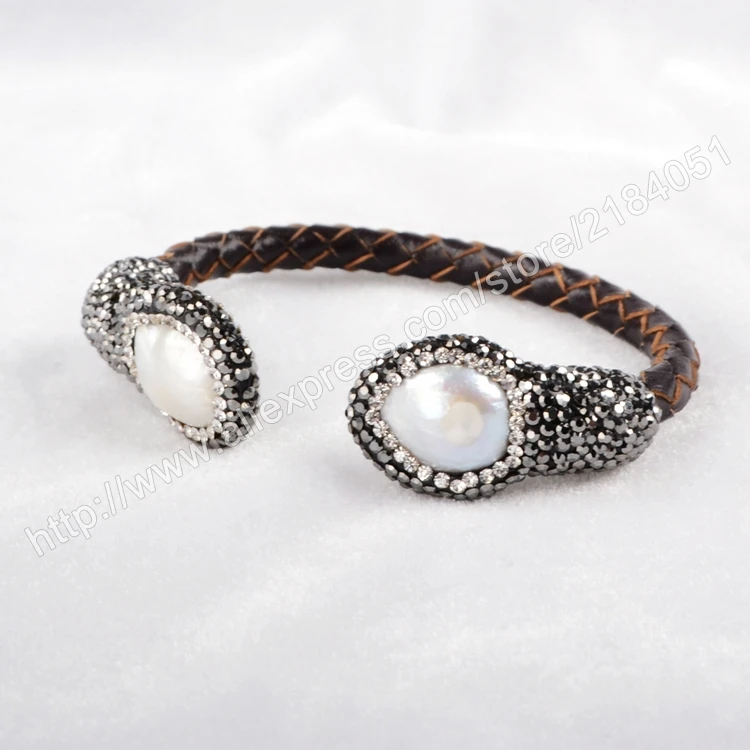 Кристалл Горного хрусталя Проложить Циркон Два Пресноводные Природный Жемчуг