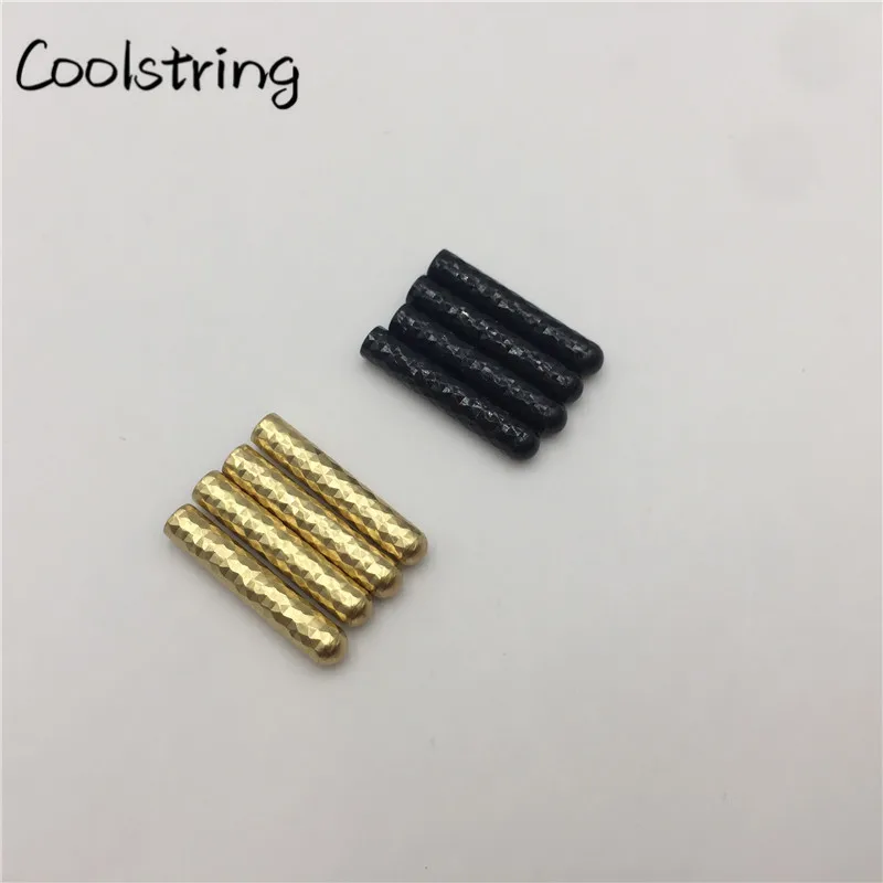 Coolstring(100 шт/25 комплектов) Блестящий конец шнурка сделать свой собственный шнурки для обуви золотые Aglets персонализированные Выделите металлические подсказки