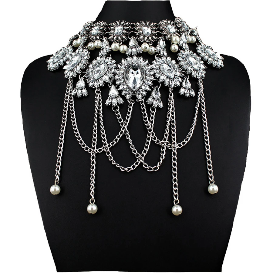 Collier модные новые серебряные натуральные жемчужные jc массивные ожерелья и кулоны