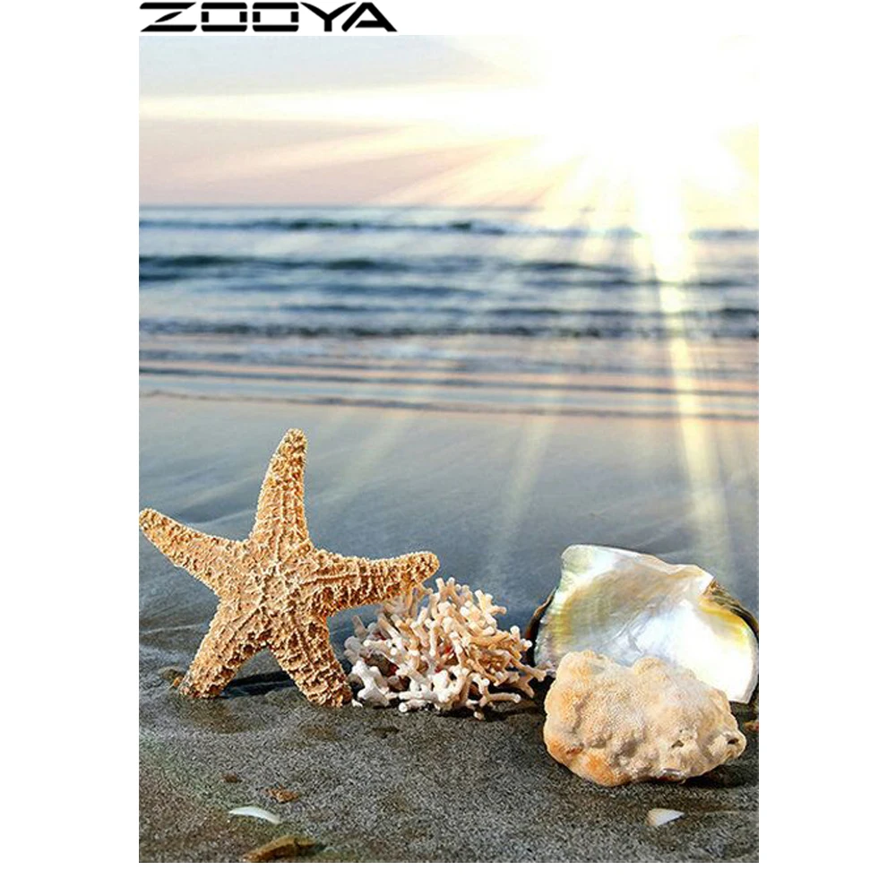 Алмазная картина вышивка крестиком алмазная морская звезда ракушка сделай сам