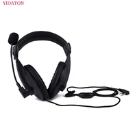headphone radio heavy duty headset with double earmuff headset for kenwood tk 3107 baofeng uv 5r radio helmet ptt vox earpiece